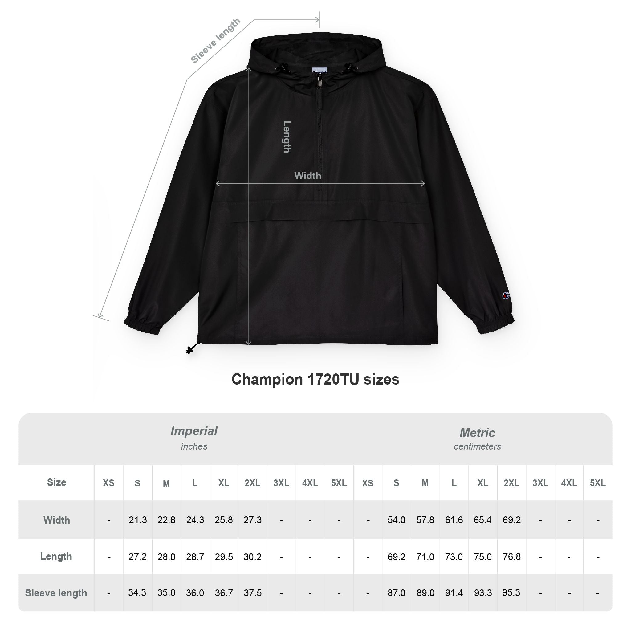 Travel Nurse Packable Anorak Jacket — Champion Unisex Travel Medical Jacket