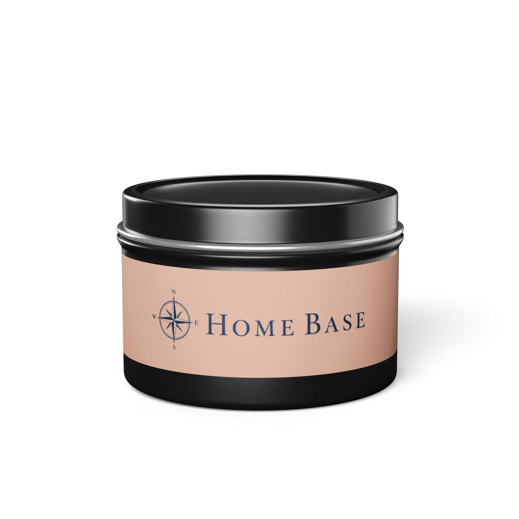 Home Base Scented Tin Candle — Coastal Compass Aromatherapy Candle (Travel Tin)