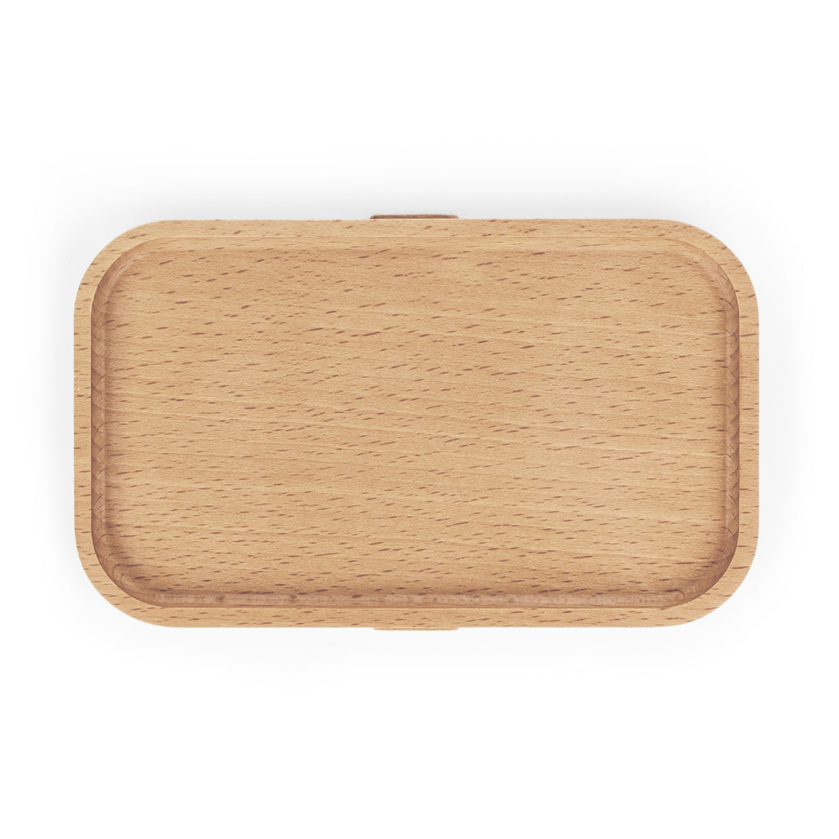 Wood Grain Bento Lunch Box — Personalized Initials KA O, Compact Eco-Friendly Lunch Container