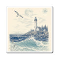 Coastal Lighthouse Magnet – Vintage Seascape Refrigerator Magnet