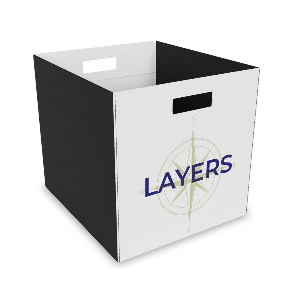 Layers Storage Bin – Home Base Felt Cube Organizer for Travel Nurses