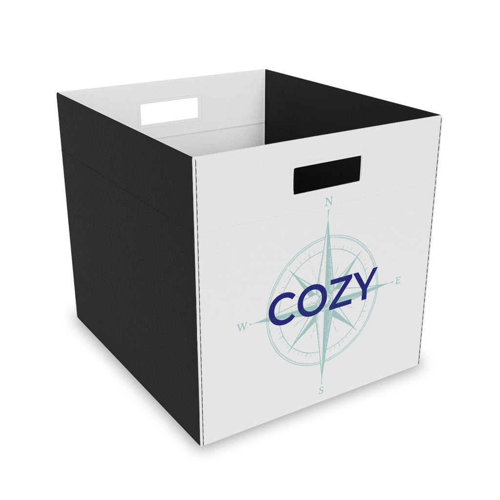 Cozy Storage Bin – Home Base Felt Cube Organizer for Travel Nurses