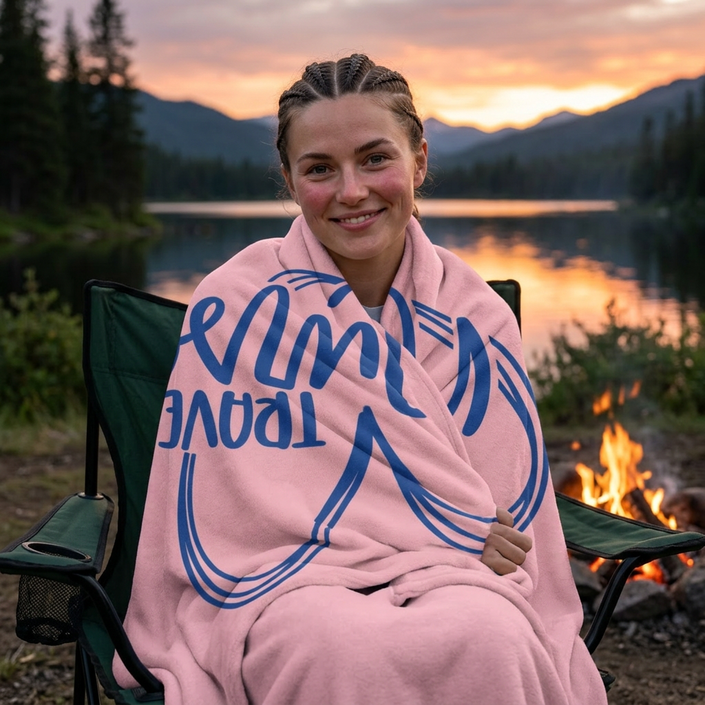 Sherpa Fleece Travel Nurse Blanket — Cozy Sherpa Throw for Travel & Camping