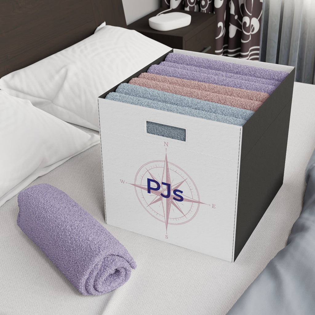 PJs Storage Bin – Home Base Felt Cube Organizer for Travel Nurses