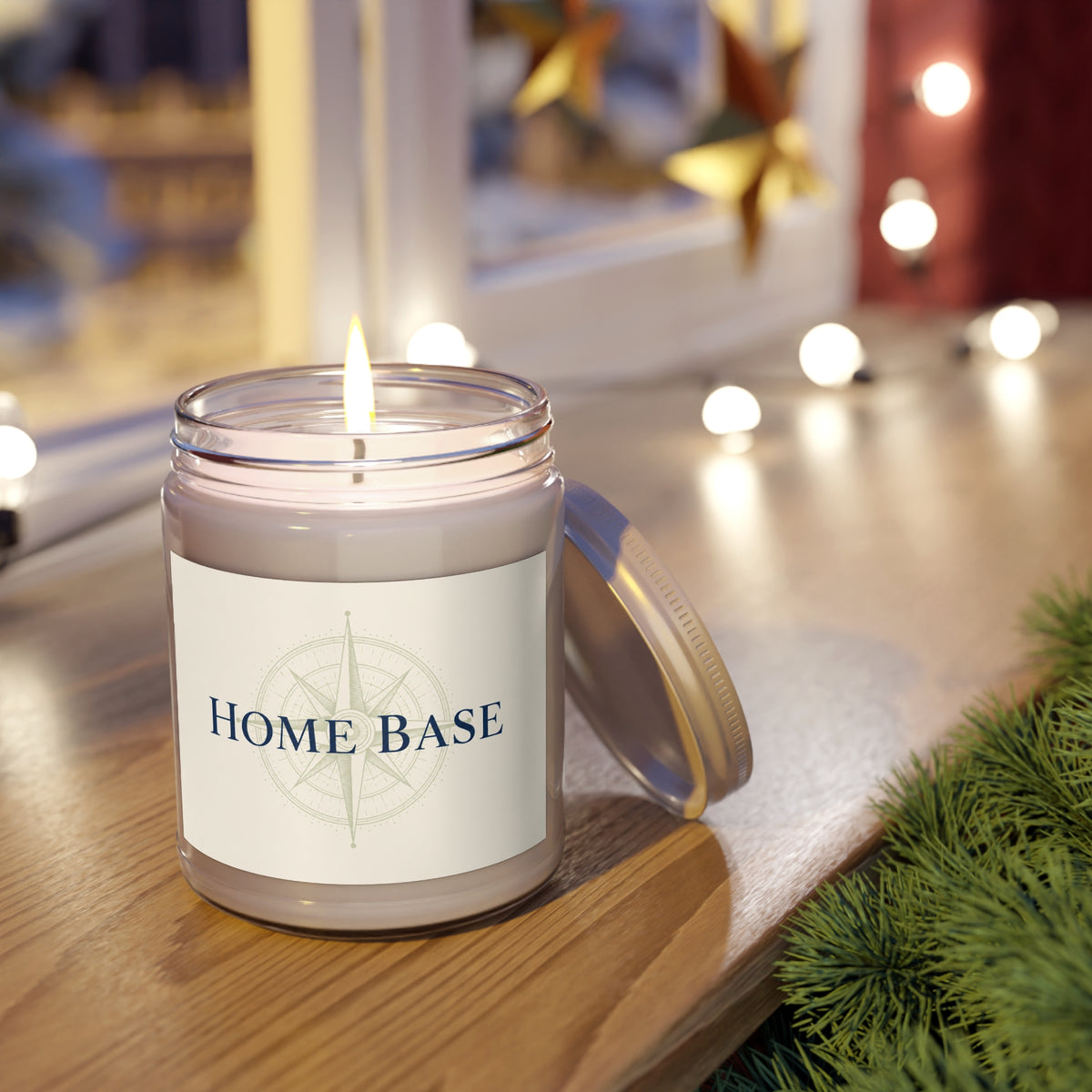 Home Base Scented Soy Candle – 9oz Jar with White Lid