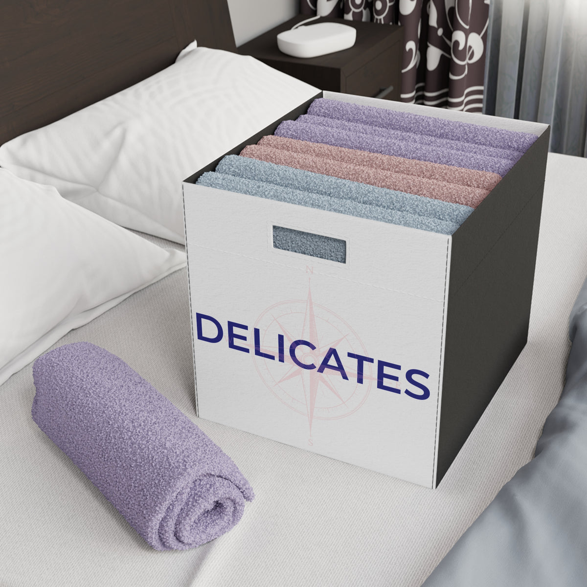 Felt Storage Box – Sturdy Fabric Cube Bin for Organizing Delicates & Closet Shelves