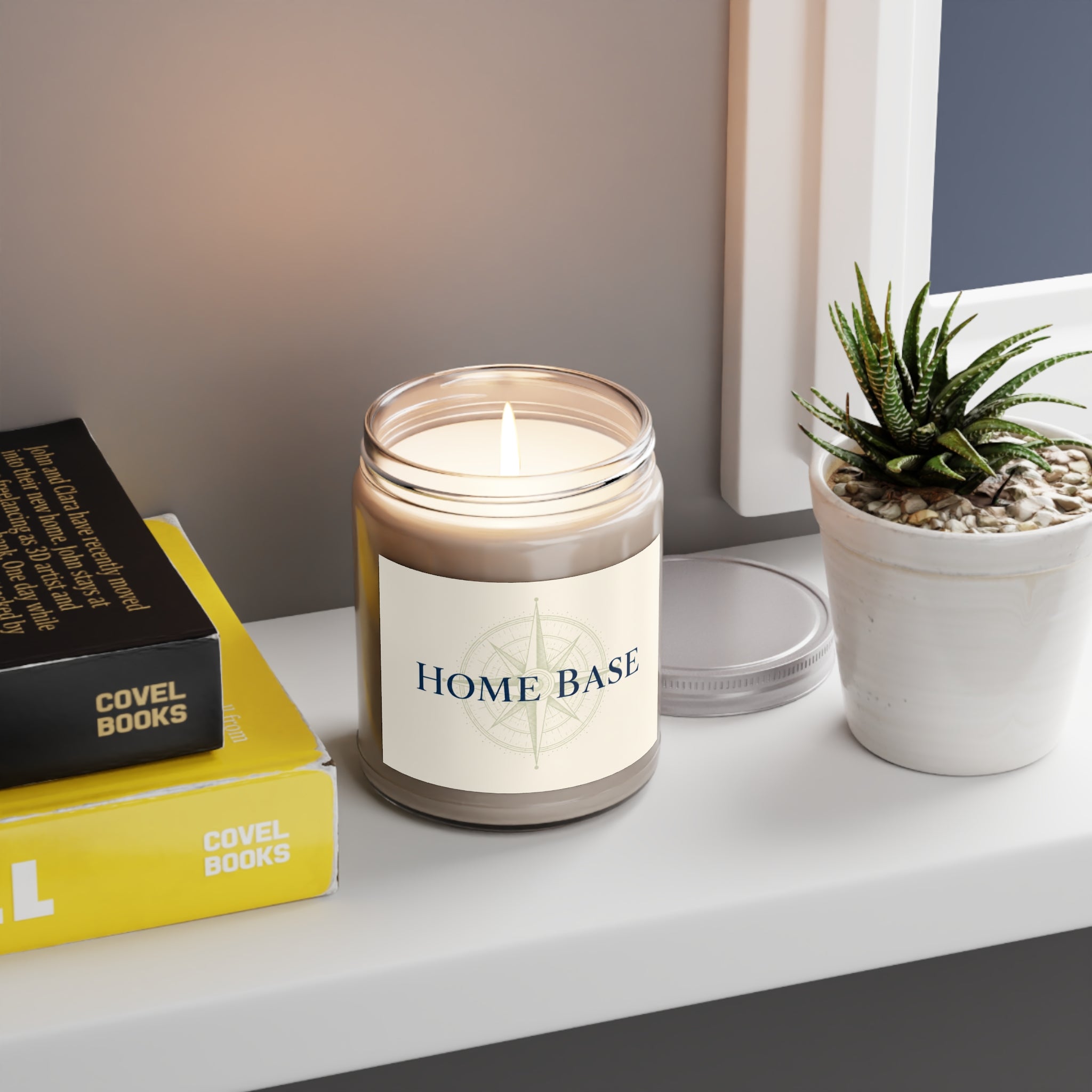Home Base Scented Soy Candle — 9oz Jar with White Lid
