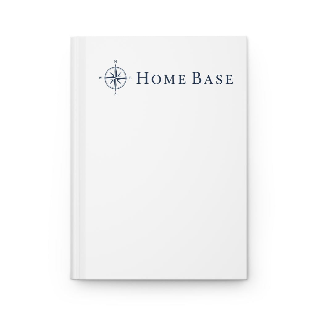 Home Base Hardcover Journal — Nautical Compass Notebook for Home Planning & Daily Notes