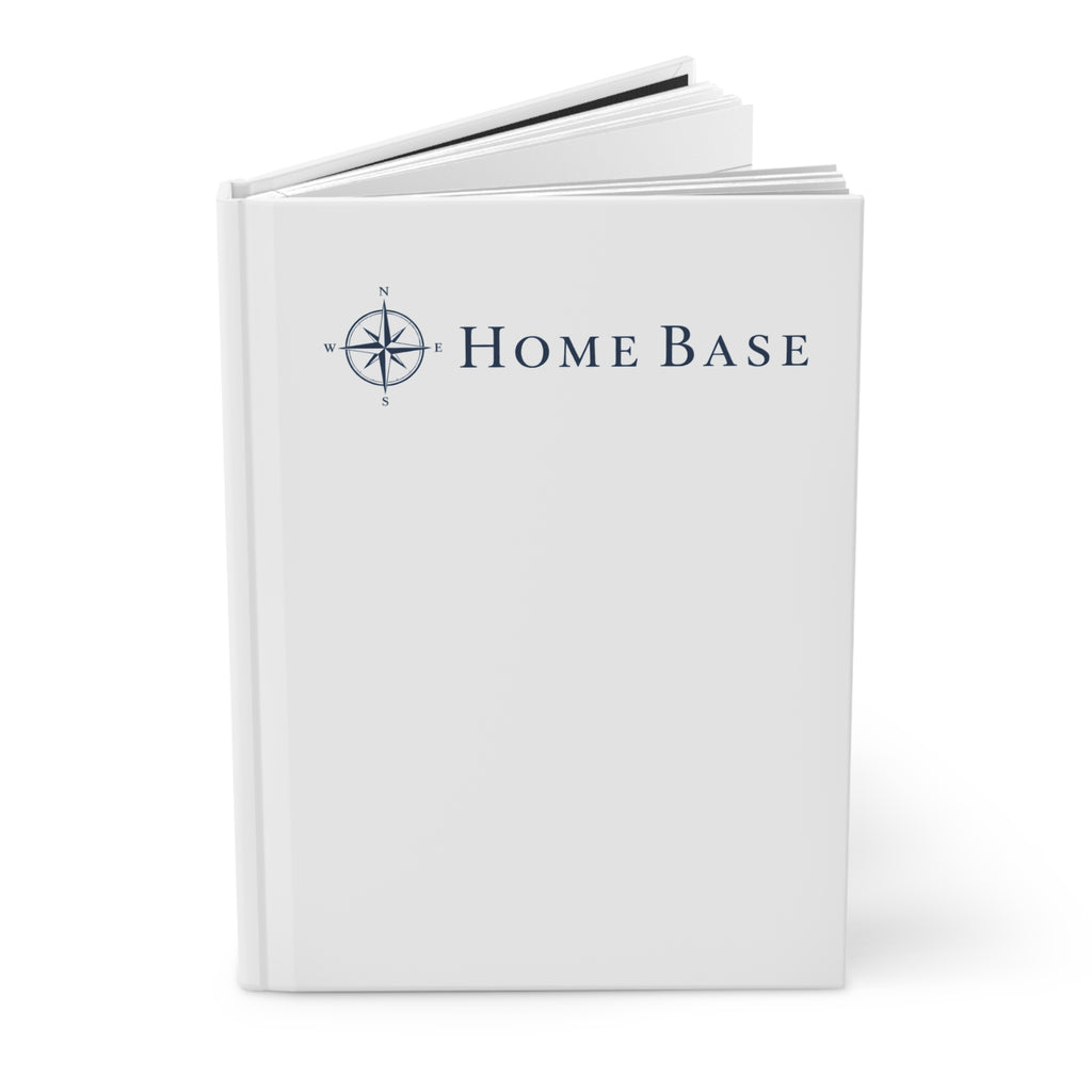 Home Base Hardcover Journal — Nautical Compass Notebook for Home Planning & Daily Notes
