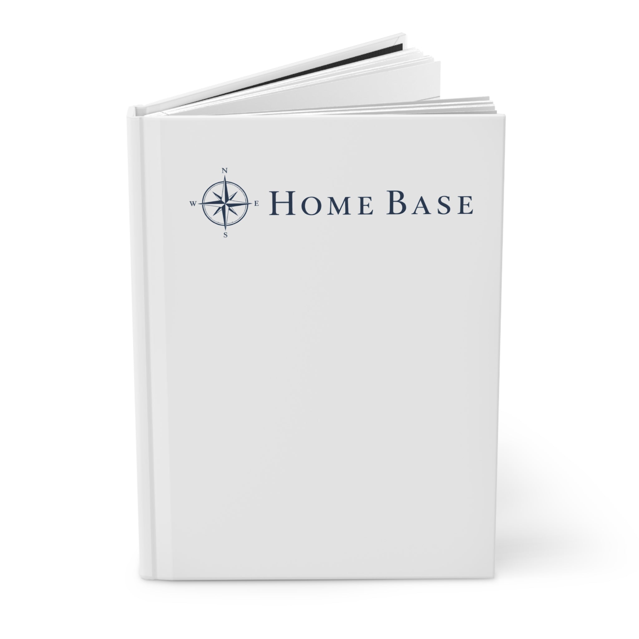 Home Base Hardcover Journal — Nautical Compass Notebook for Home Planning & Daily Notes