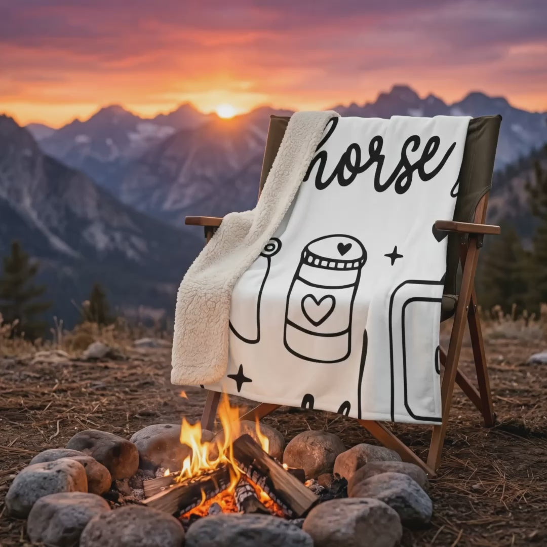 Sherpa Fleece Travel Nurse Blanket — Cozy Sherpa Throw for Travel & Camping