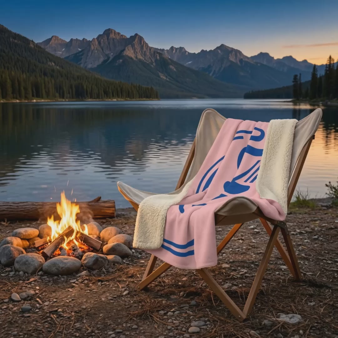 Sherpa Fleece Travel Nurse Blanket — Cozy Sherpa Throw for Travel & Camping