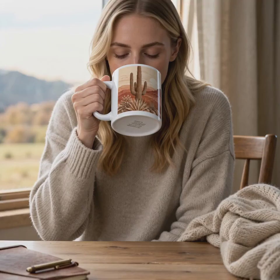 Desert Sunset Jumbo Mug — 20oz Southwestern Landscape Coffee Cup