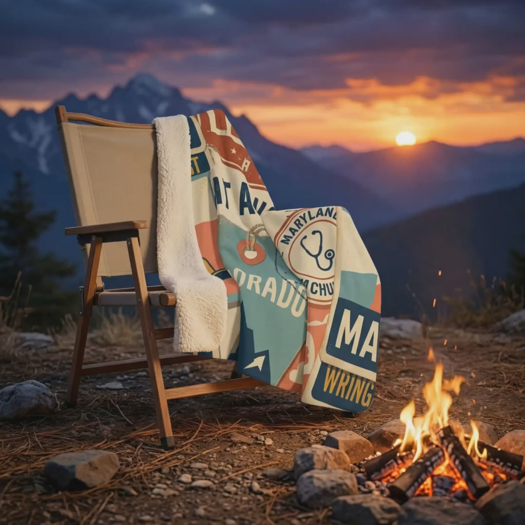 Sherpa Fleece Travel Blanket — Cozy Sherpa Throw for Travel & Camping